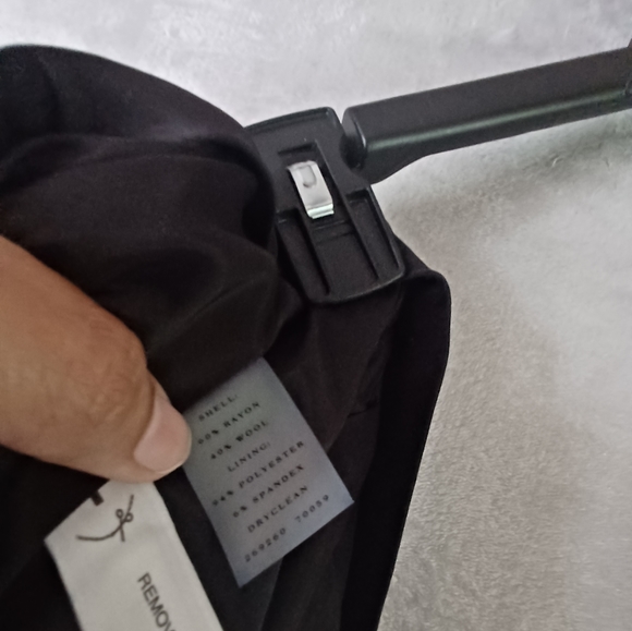 Ann Taylor Black Sequin Sparkles Wool Blend Straight Mini Skirt Size 0 Lined. - Picture 12 of 14